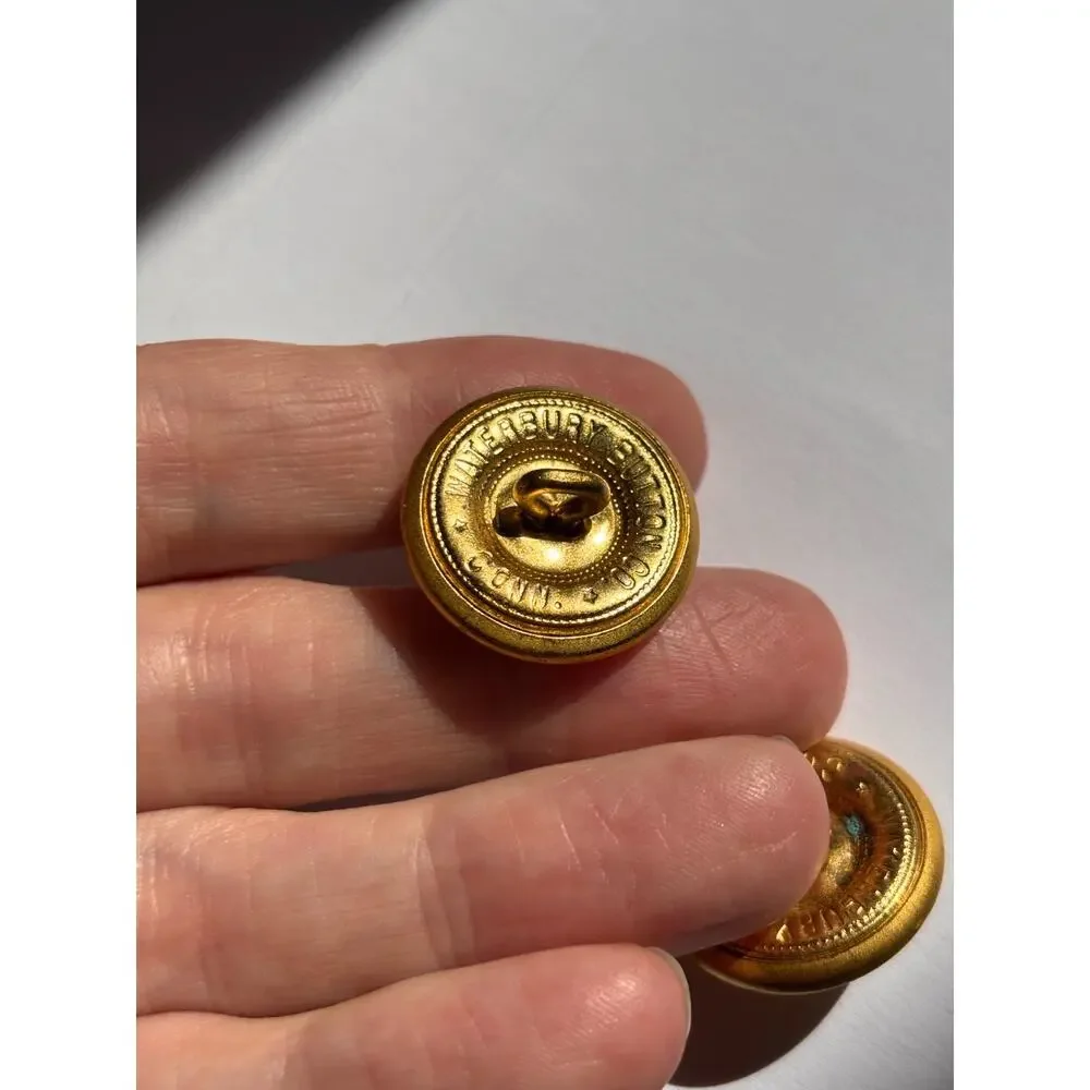 Antique Brass Button Lot Military Livery Horstmann Waterbury Kenning 7pc